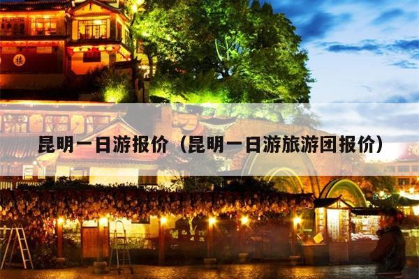 昆明一日游报价（昆明一日游旅游团报价）