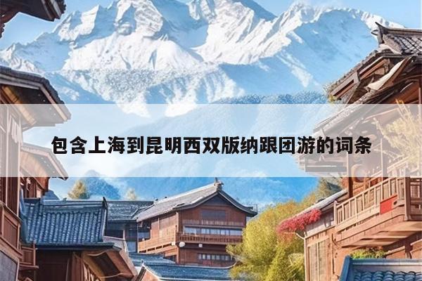 包含上海到昆明西双版纳跟团游的词条