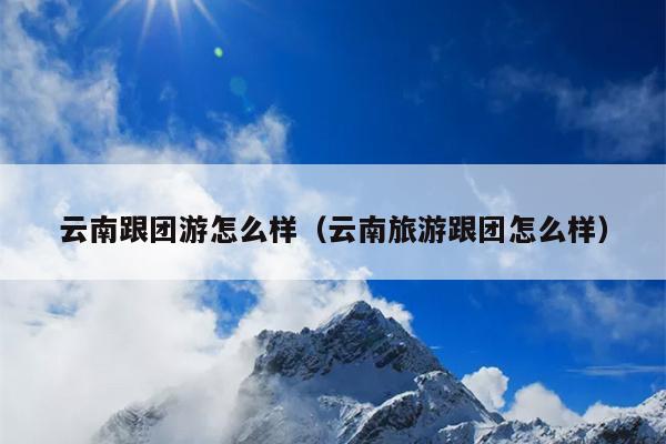 云南跟团游怎么样（云南旅游跟团怎么样）