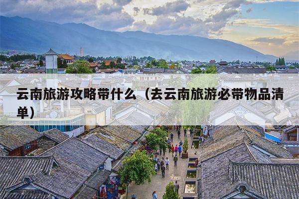 云南旅游攻略带什么（去云南旅游必带物品清单）