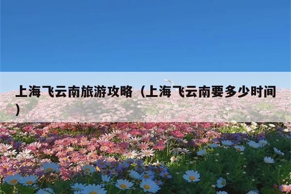 上海飞云南旅游攻略（上海飞云南要多少时间）
