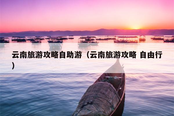 云南旅游攻略自助游（云南旅游攻略 自由行）
