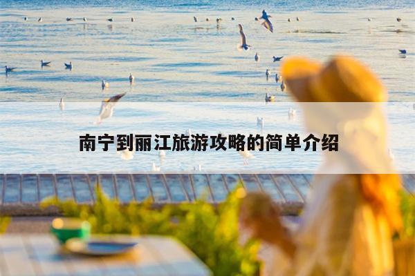 南宁到丽江旅游攻略的简单介绍