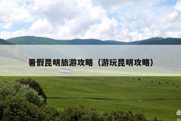暑假昆明旅游攻略（游玩昆明攻略）