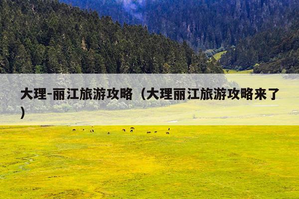 大理-丽江旅游攻略（大理丽江旅游攻略来了）