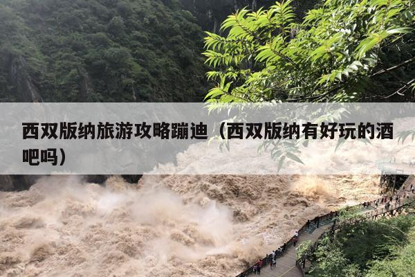 西双版纳旅游攻略蹦迪（西双版纳有好玩的酒吧吗）