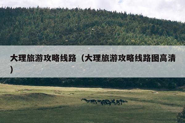 大理旅游攻略线路（大理旅游攻略线路图高清）