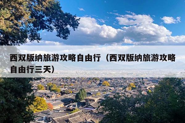西双版纳旅游攻略自由行（西双版纳旅游攻略自由行三天）