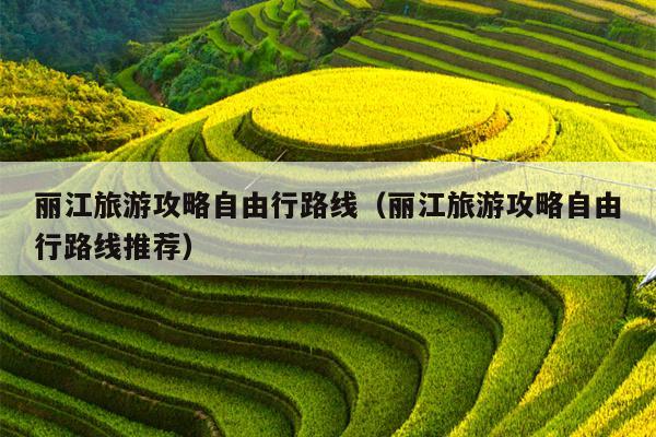 丽江旅游攻略自由行路线（丽江旅游攻略自由行路线推荐）