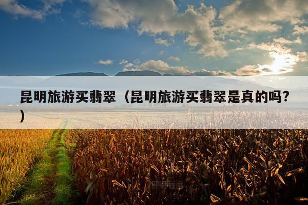 昆明旅游买翡翠（昆明旅游买翡翠是真的吗?）