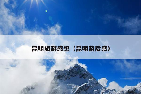 昆明旅游感想（昆明游后感）