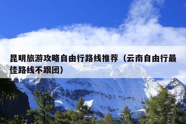 昆明旅游攻略自由行路线推荐（云南自由行最佳路线不跟团）