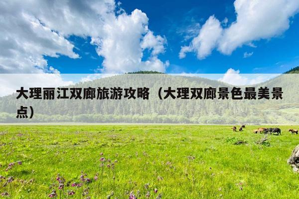 大理丽江双廊旅游攻略（大理双廊景色最美景点）