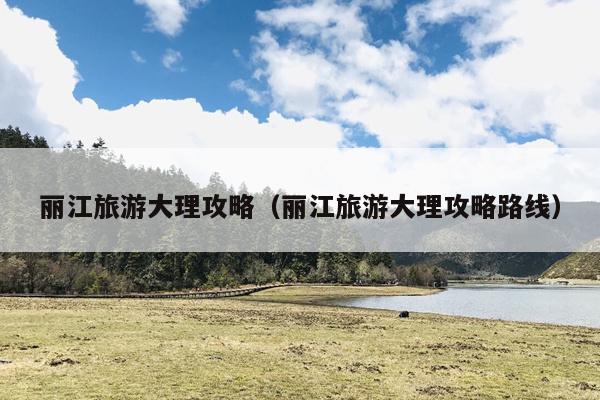 丽江旅游大理攻略（丽江旅游大理攻略路线）