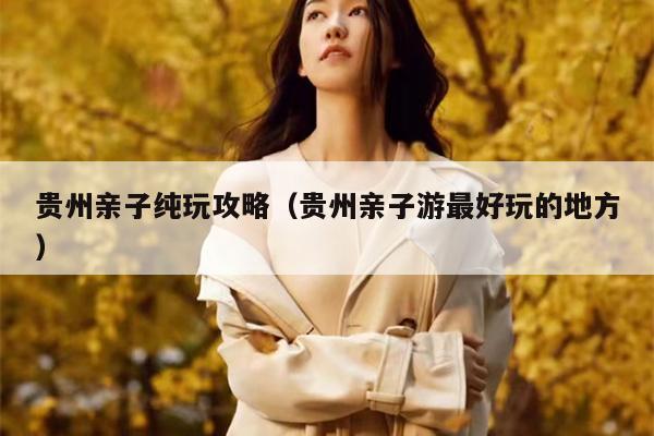 贵州亲子纯玩攻略（贵州亲子游最好玩的地方）
